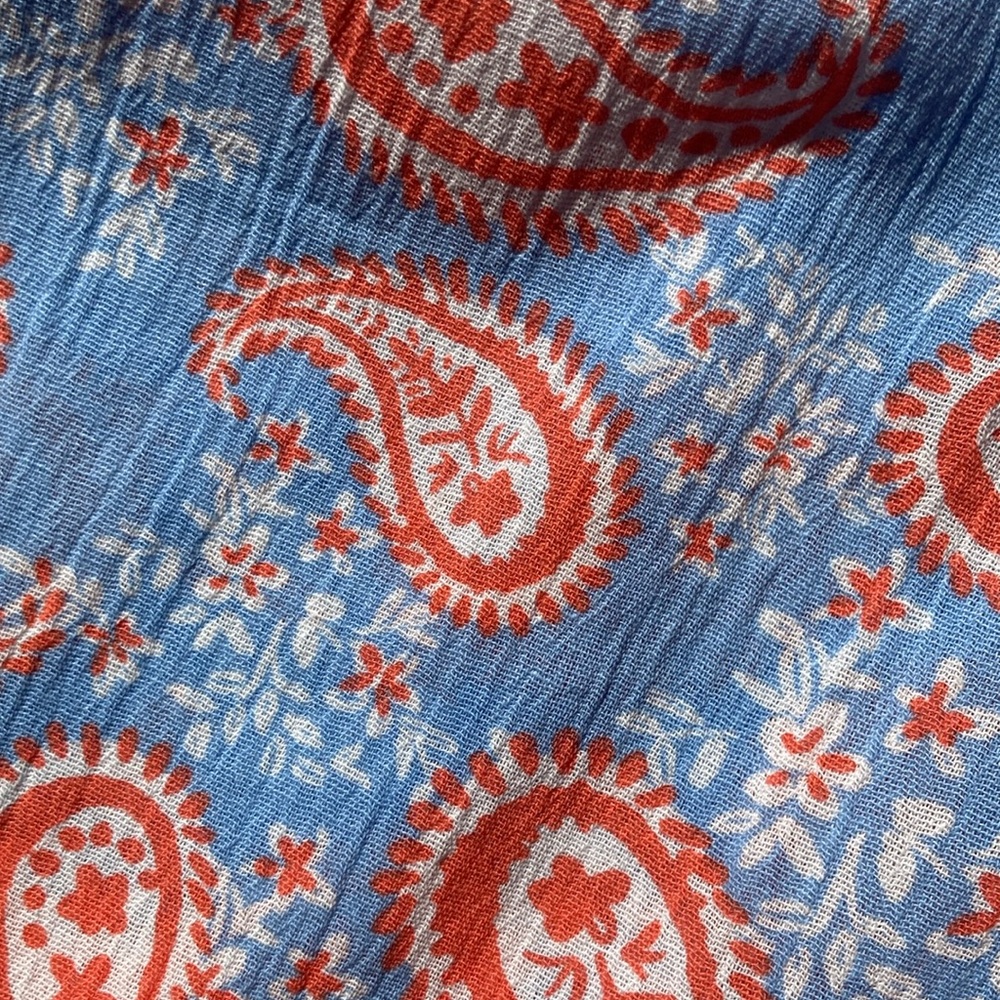 Hearts of Palm short paisley floral print pull on short cotton casual boho 2X - Picture 5 of 14
